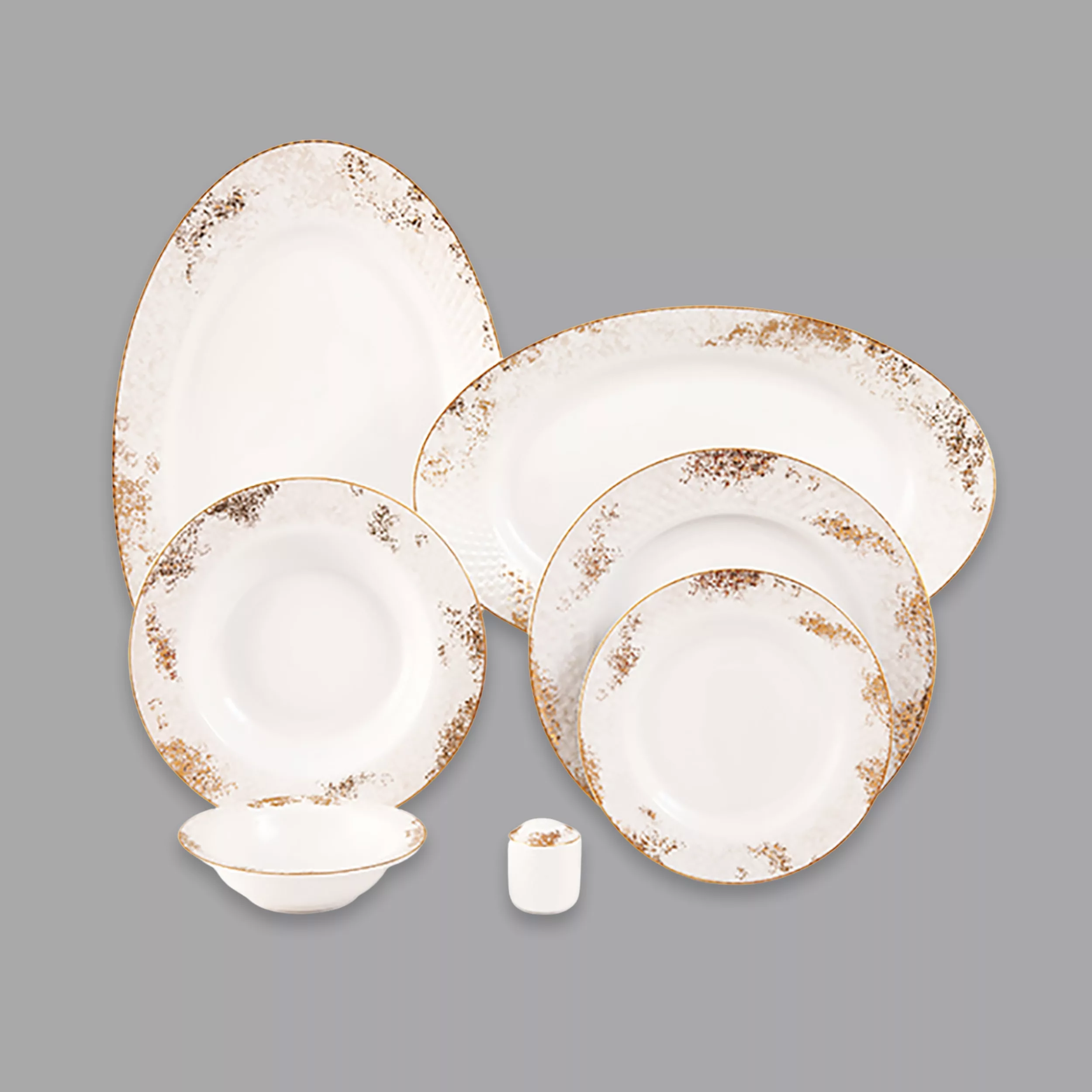 سرویس غذاخوری 28 پارچه 6 نفر چینی زرین ایران مدل Resmonte