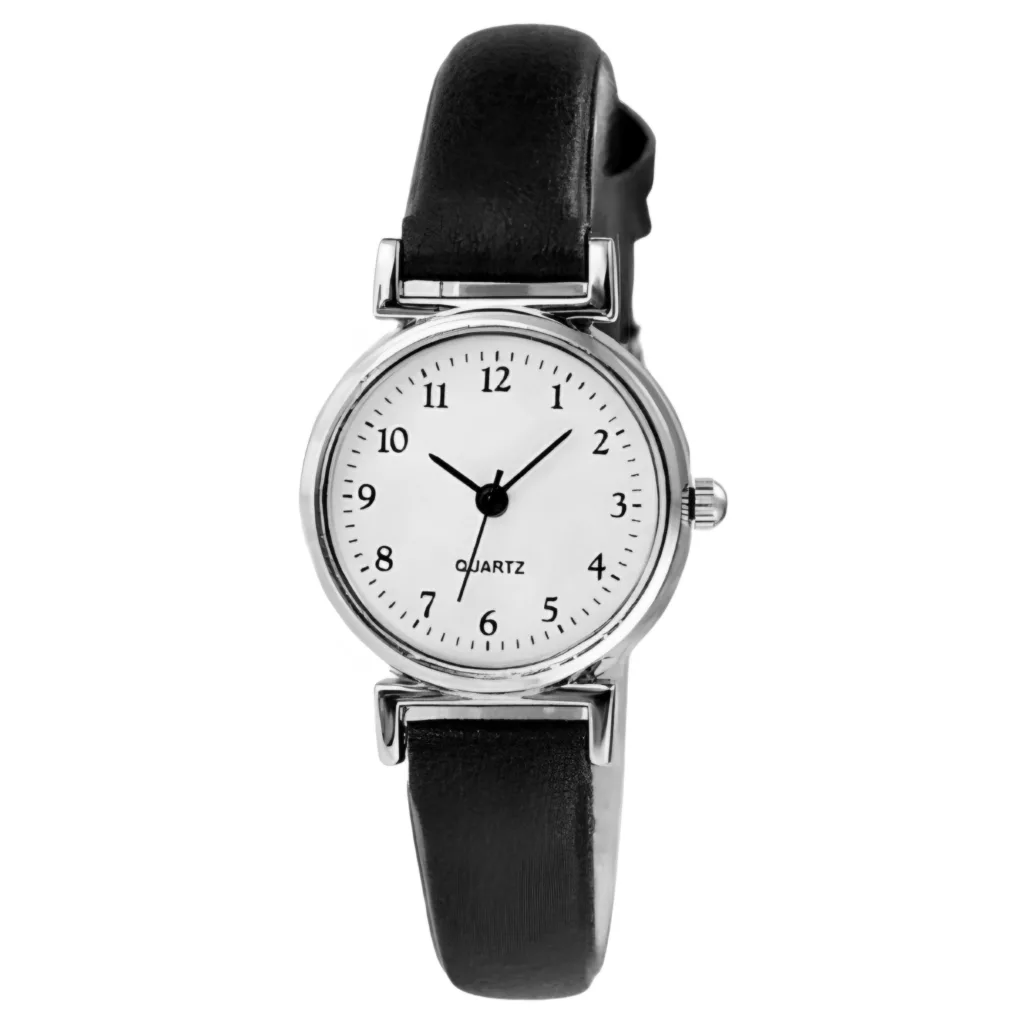 ساعت مچی عقربه ای زنانه مدل کلاسیک بند چرم کد 01