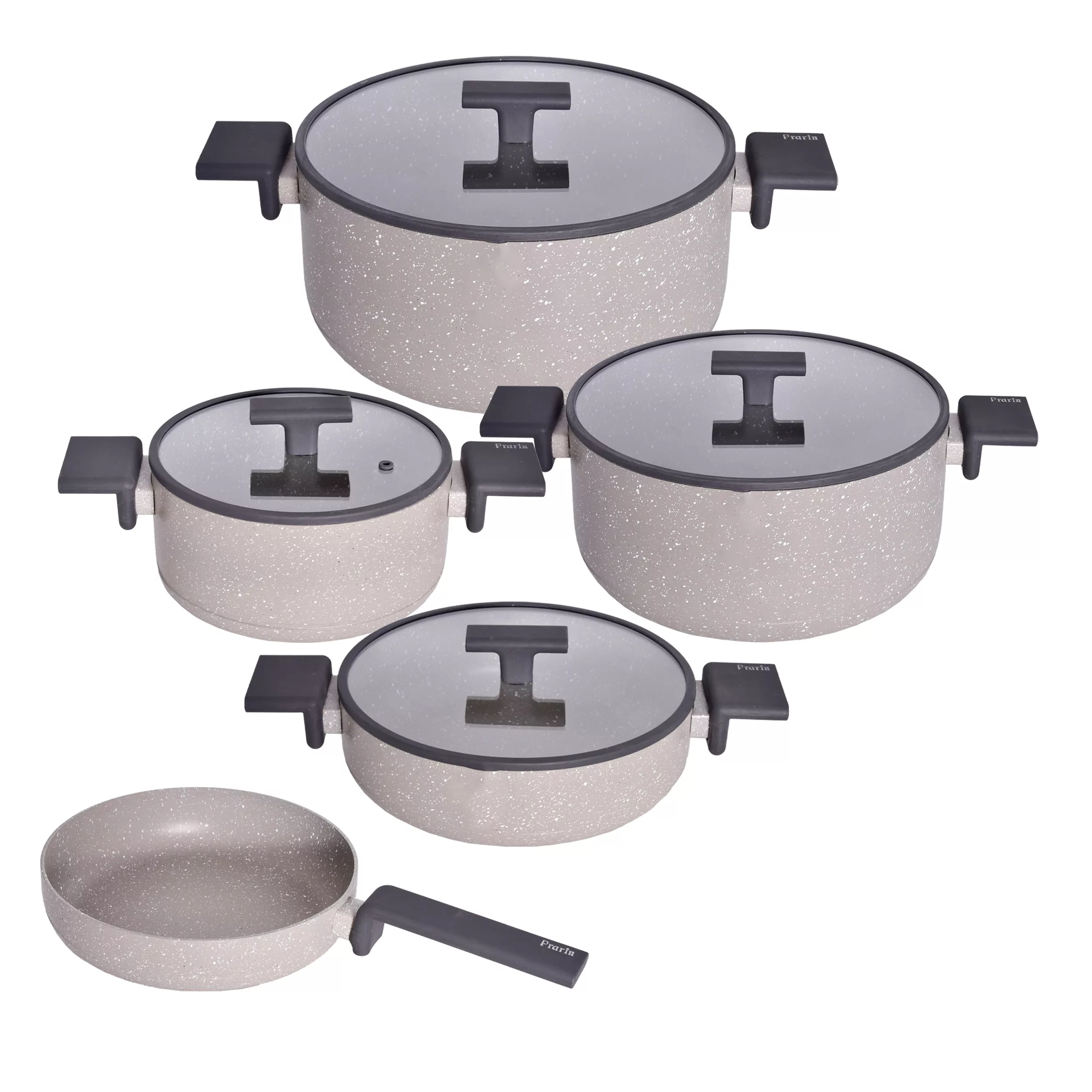 سرویس قابلمه و تابه گرانیتی 9 پارچه پرارین مدل ESTIMA کد 4324