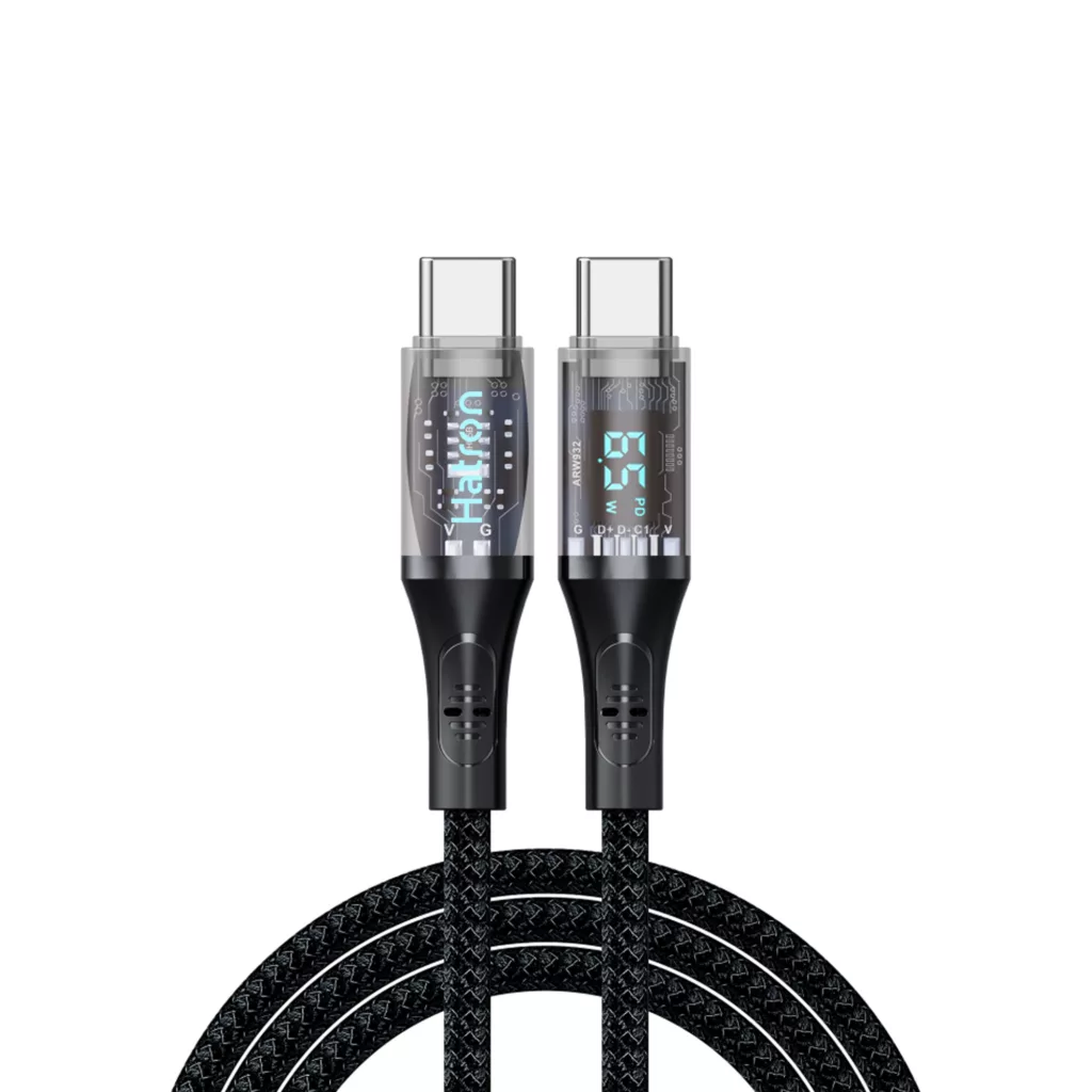 کابل تبدیل USB-C هترون مدل HC612DB طول 1 متر