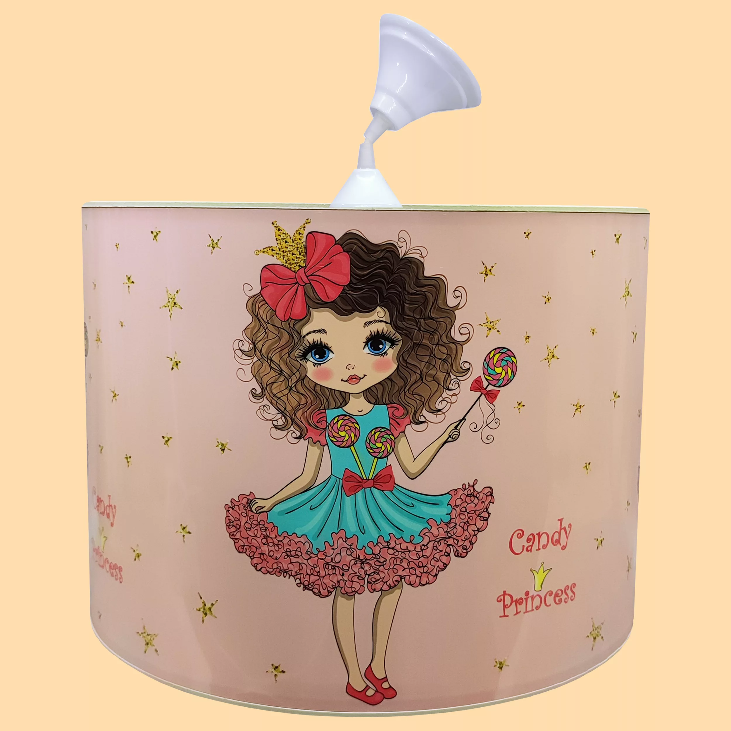 لوستر کودک مدل دختر موفرفری و ابنبات