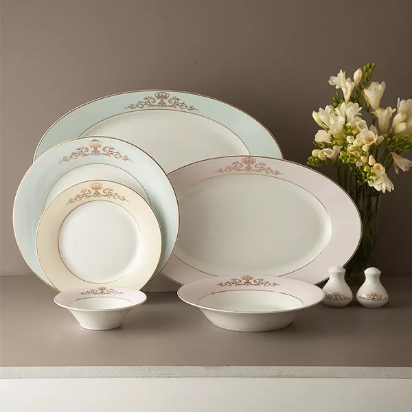 سرویس غذاخوری 35 پارچه 6 نفره چینی زرین ایران مدل شهرزاد برلیانت کوئین درجه 3