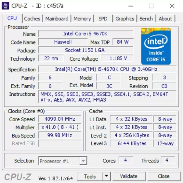 پردازنده مرکزی اینتل سری Haswell مدل Core i5-4670K تری