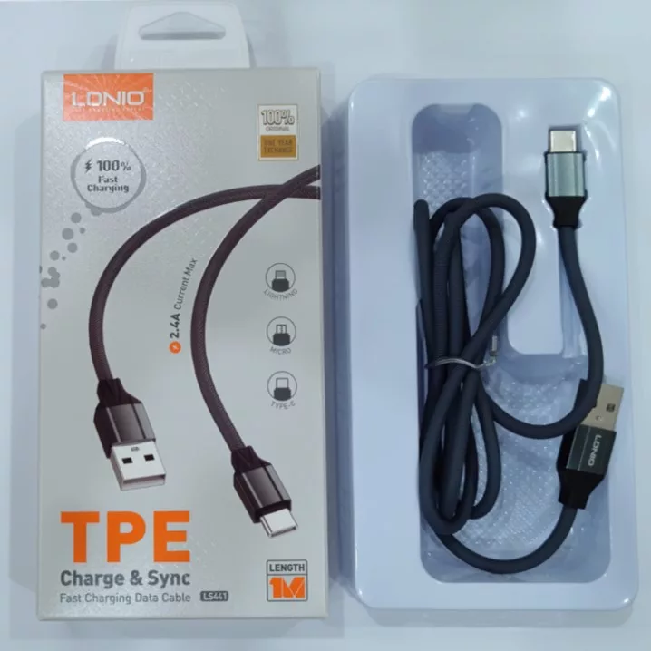 کابل تبدیل USB به USB-C الدینیو مدل LS441 طول 1 متر