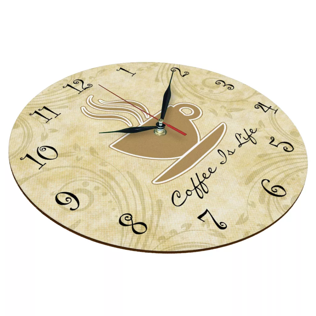 ساعت دیواری طرح فنجان قهوه کد 1307