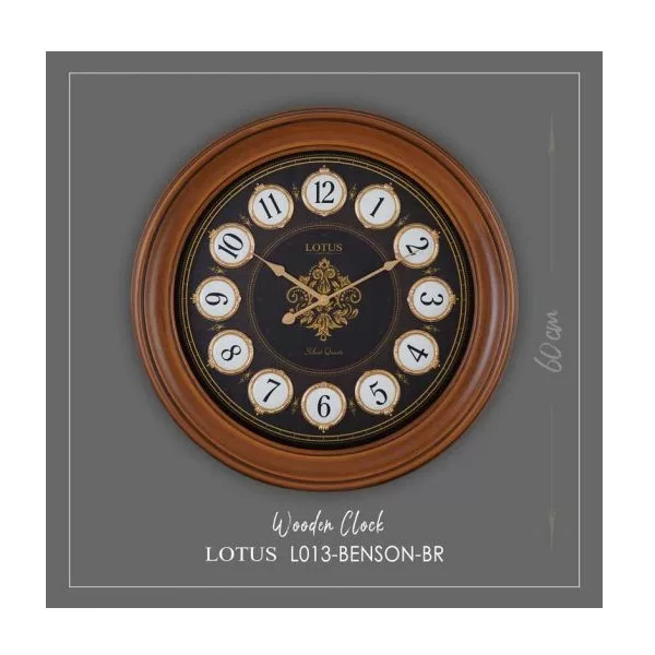 ساعت دیواری لوتوس مدل L013-BENSON-BR