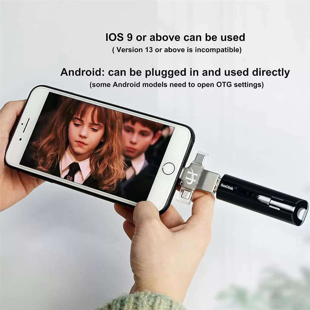 مبدل USB 3.0 OTG به USB-C/ MICROUSB/ لایتنینگ هارمن مدل HR-OTG700