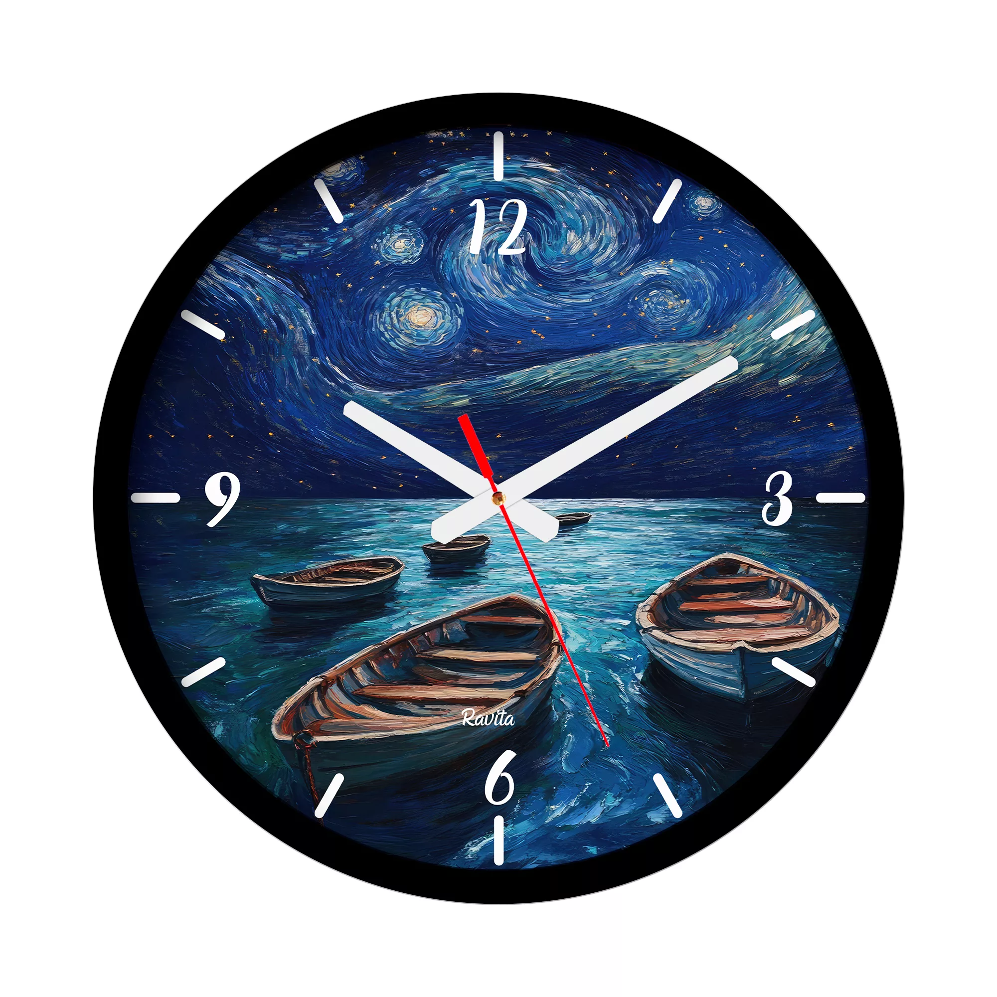 ساعت دیواری کوارتز راویتا مدل ونگوک وقایق کد 3671