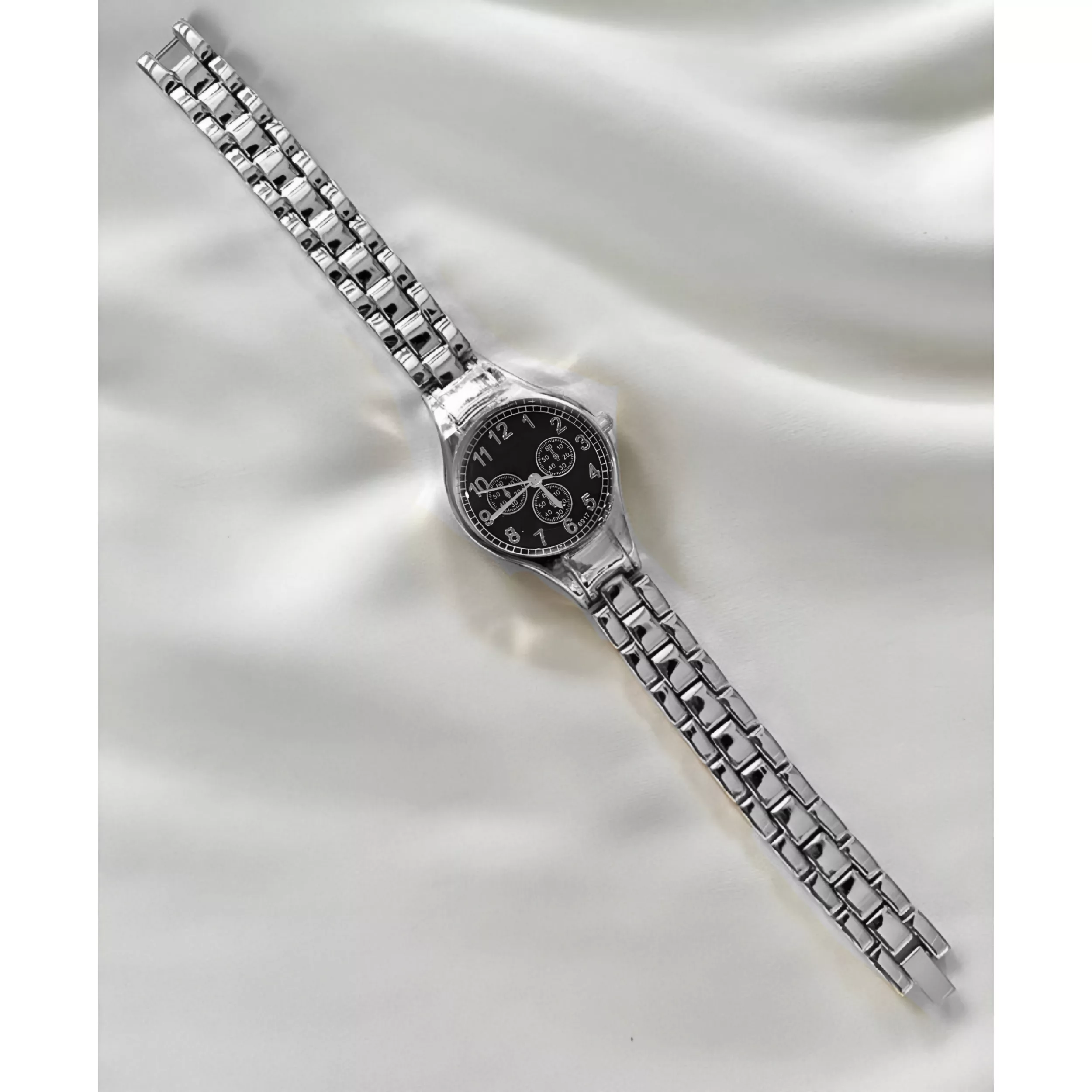 ساعت مچی عقربه‌ای کوارتز زنانه مدل کلاسیک لوکس تک موتوره بند دستبندی کد ۳