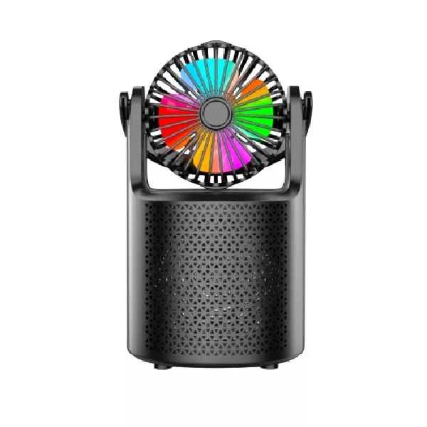 پنکه شارژی مدل اسپیکر دار ZQS1440 ظرفیت 1500 میلی آمپر ساعت