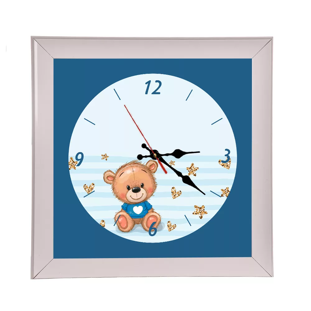 لوستر اتاق کودک مدل خرس پسرانه به همراه ساعت دیواری و اباژور رومیزی