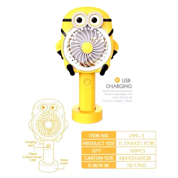 پنکه شارژی مدل MINI FAN 8805