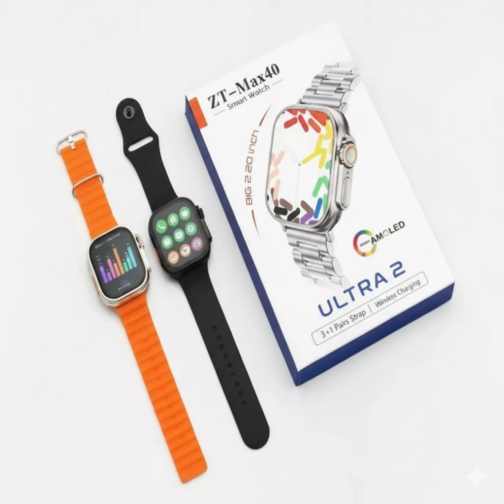 ساعت هوشمند ۴۹ میلی متری زد تی فیت مدل ZT-Max40 با بند فلزی و سیلیکونی