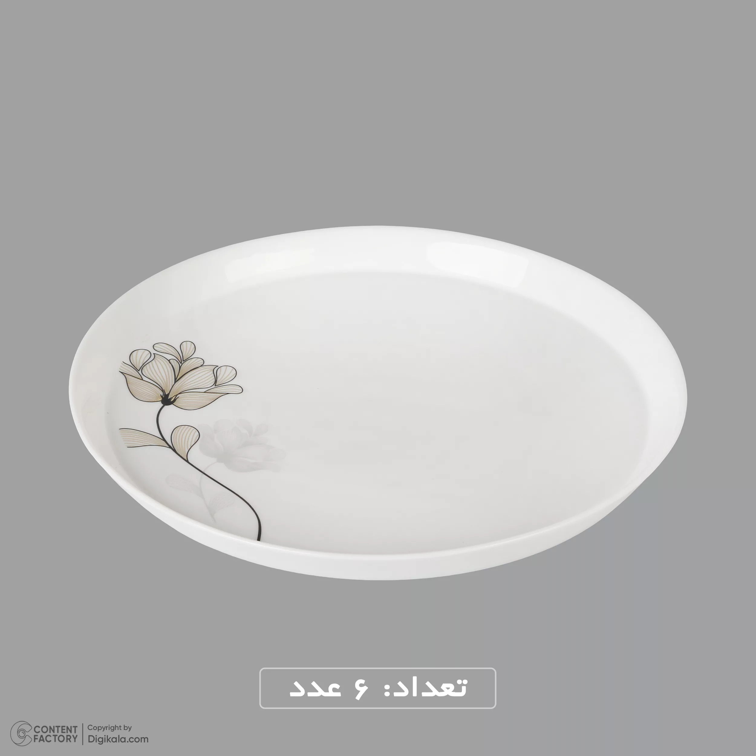 سرویس غذاخوری 26 پارچه 6 نفره گلدن اوپال مدل رزگلد قالب استراکچر