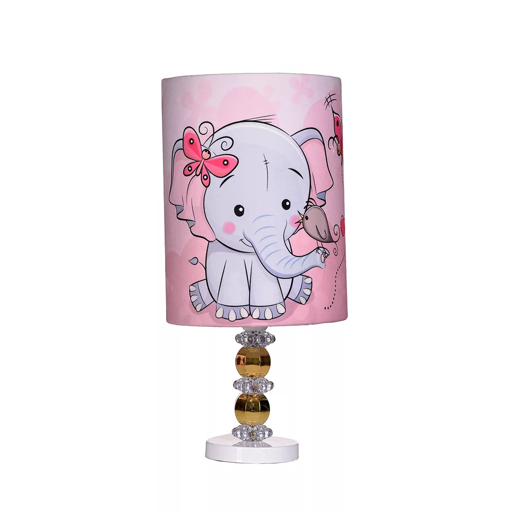 لوستر اتاق کودک مدل فیل به همراه ساعت دیواری و آباژور رومیزی