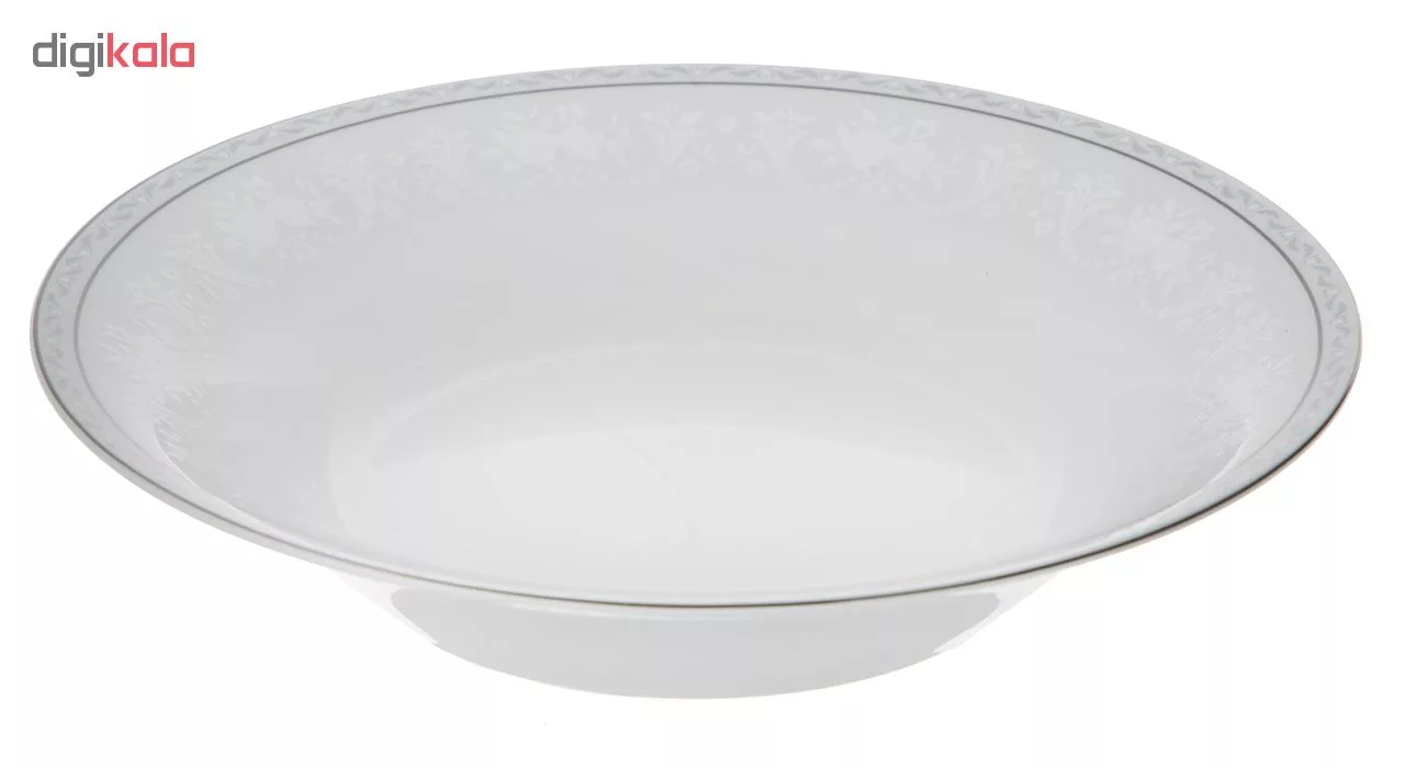 سرویس غذاخوری 35 پارچه چینی زرین ایران سری شهرزاد مدل وایت رز درجه عالی