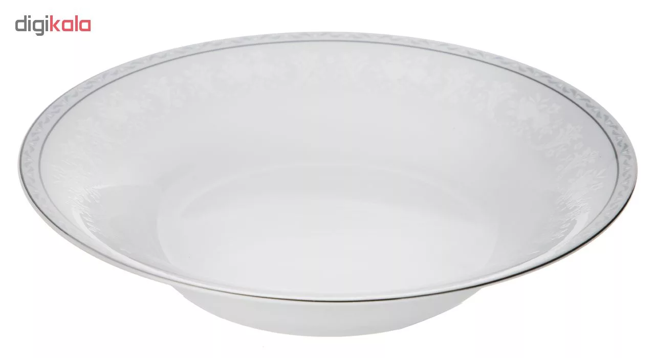 سرویس غذاخوری 35 پارچه چینی زرین ایران سری شهرزاد مدل وایت رز درجه عالی