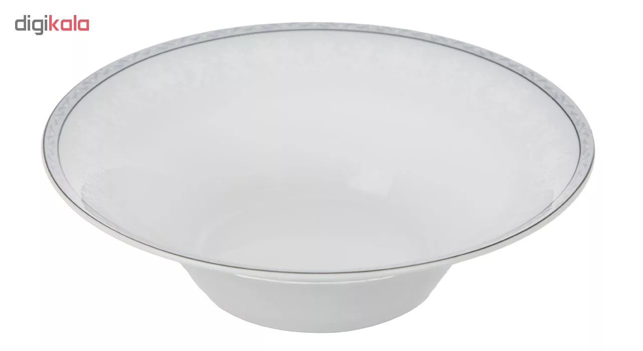 سرویس غذاخوری 35 پارچه چینی زرین ایران سری شهرزاد مدل وایت رز درجه عالی