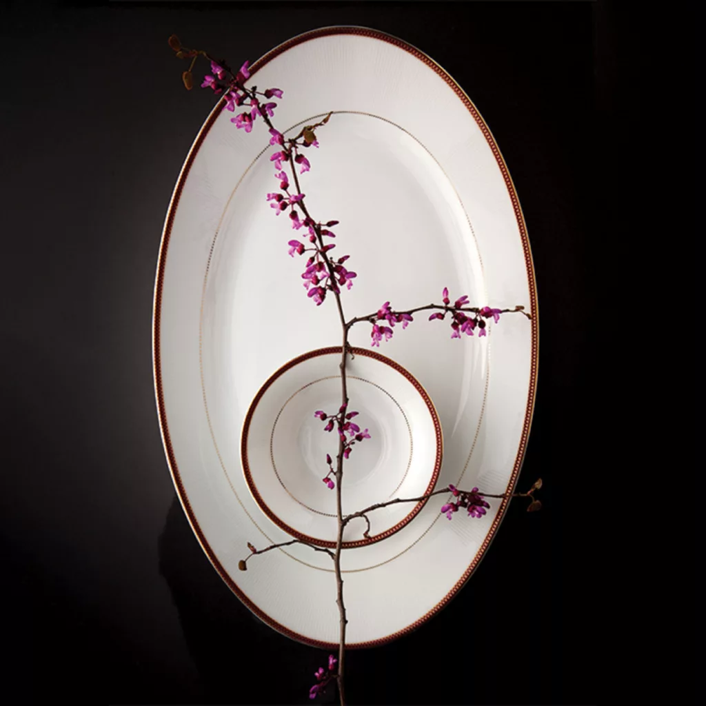 سرویس غذاخوری 35 پارچه چینی زرین ایران سری شهرزاد مدل سپینود درجه یک