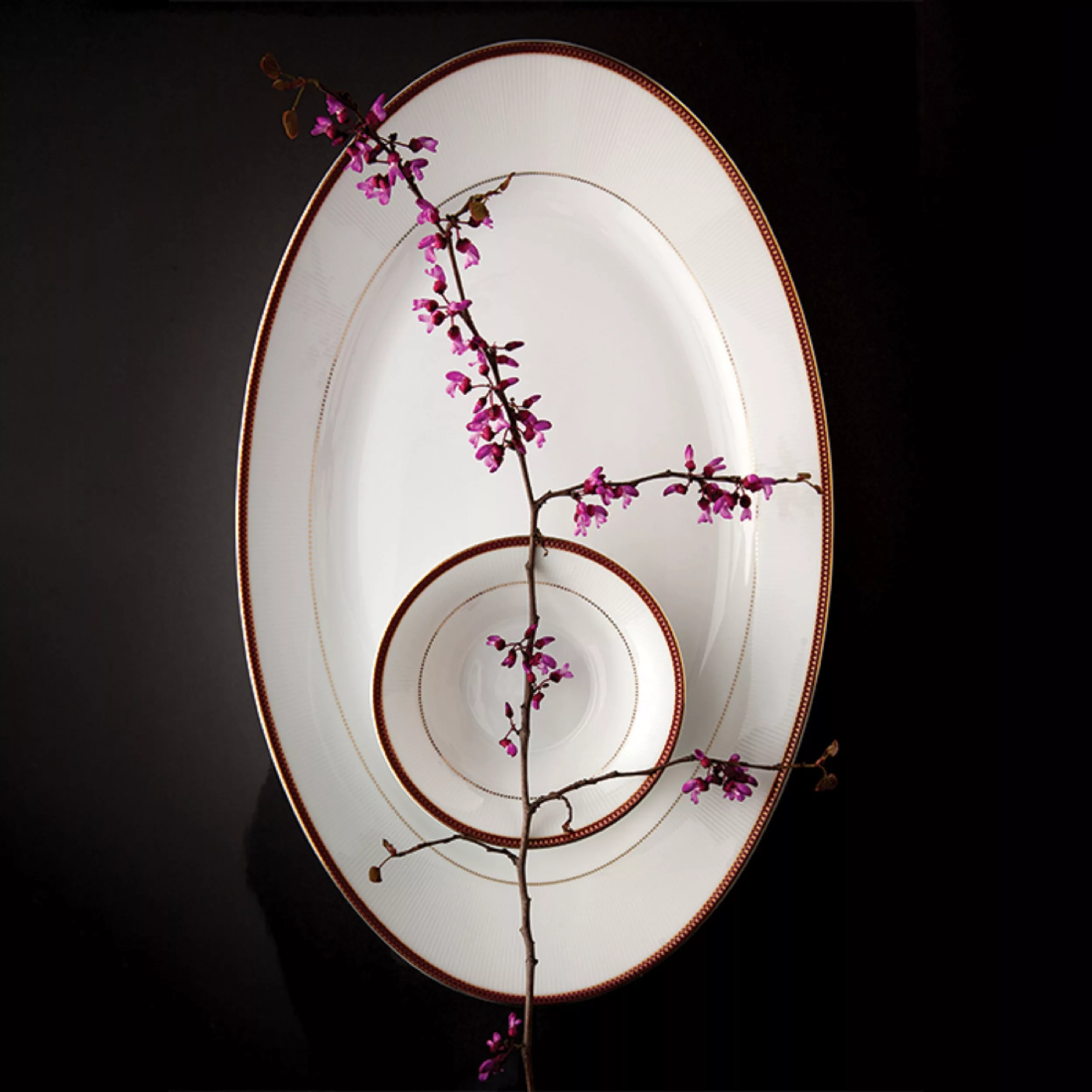 سرویس غذاخوری 35 پارچه چینی زرین ایران سری شهرزاد مدل سپینود درجه یک