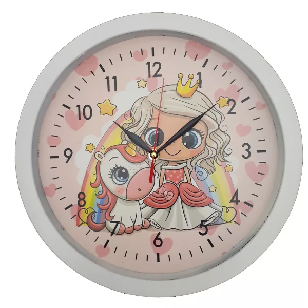 لوستر و آباژور کودک مدل تک شاخ کد 40229 به همراه چراغ خواب و ساعت مجموعه 4 عددی