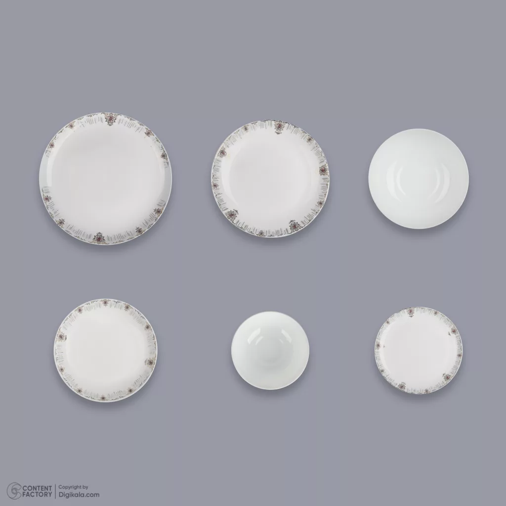 سرویس غذاخوری 26 پارچه 6 نفره گلدن اوپال مدل دیوالی طرح آلیش