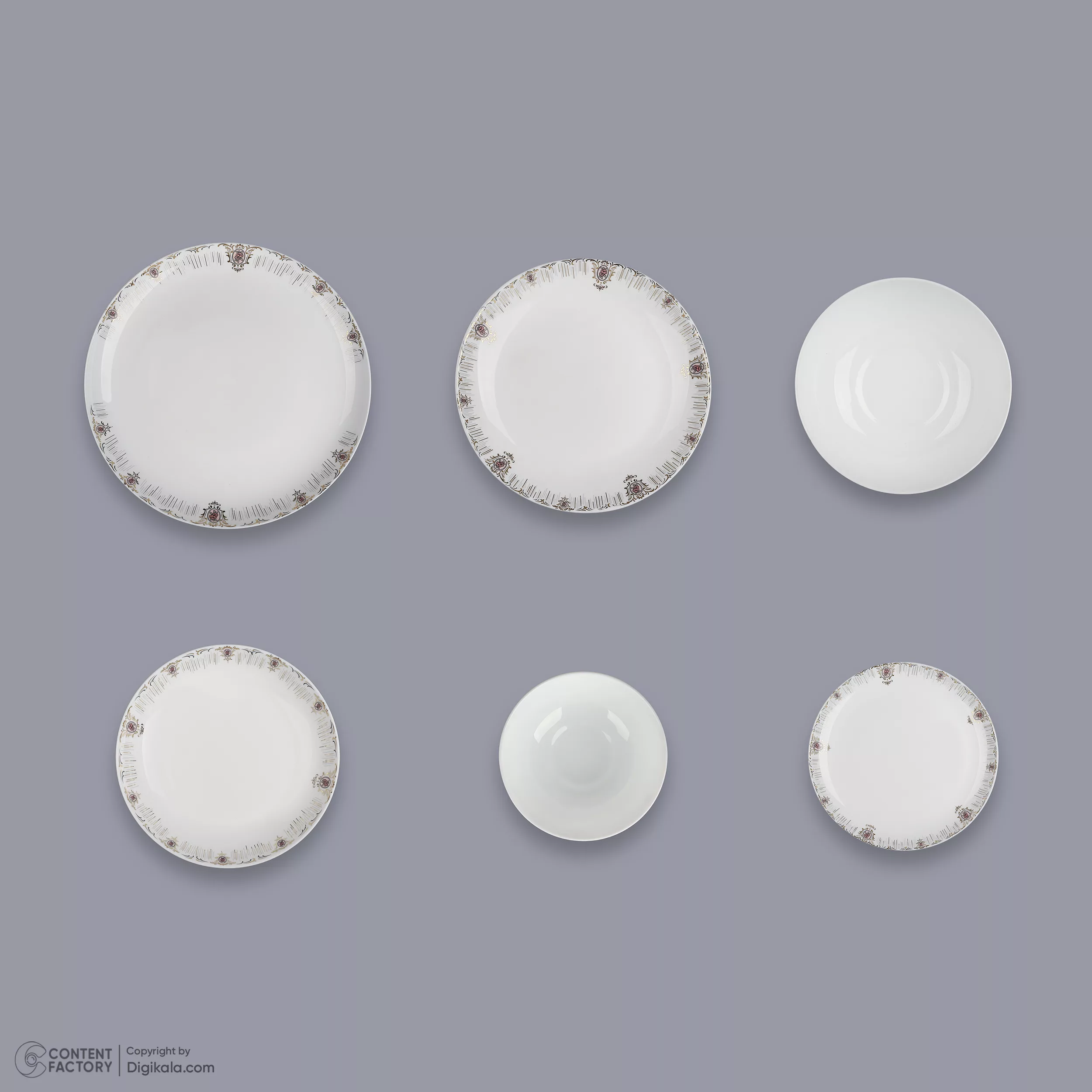 سرویس غذاخوری 26 پارچه 6 نفره گلدن اوپال مدل دیوالی طرح آلیش