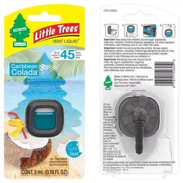 خوشبوکننده خودرو لیتل تریس مدل VENTLIQUID کد Caribbean Colada