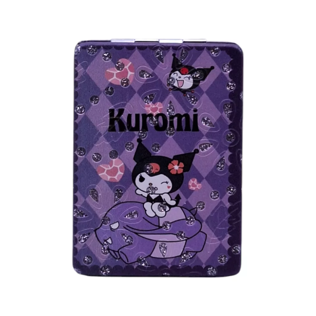 آینه آرایشی تاشو جیبی مدل دوطرفه طرح کرومی کد 1004