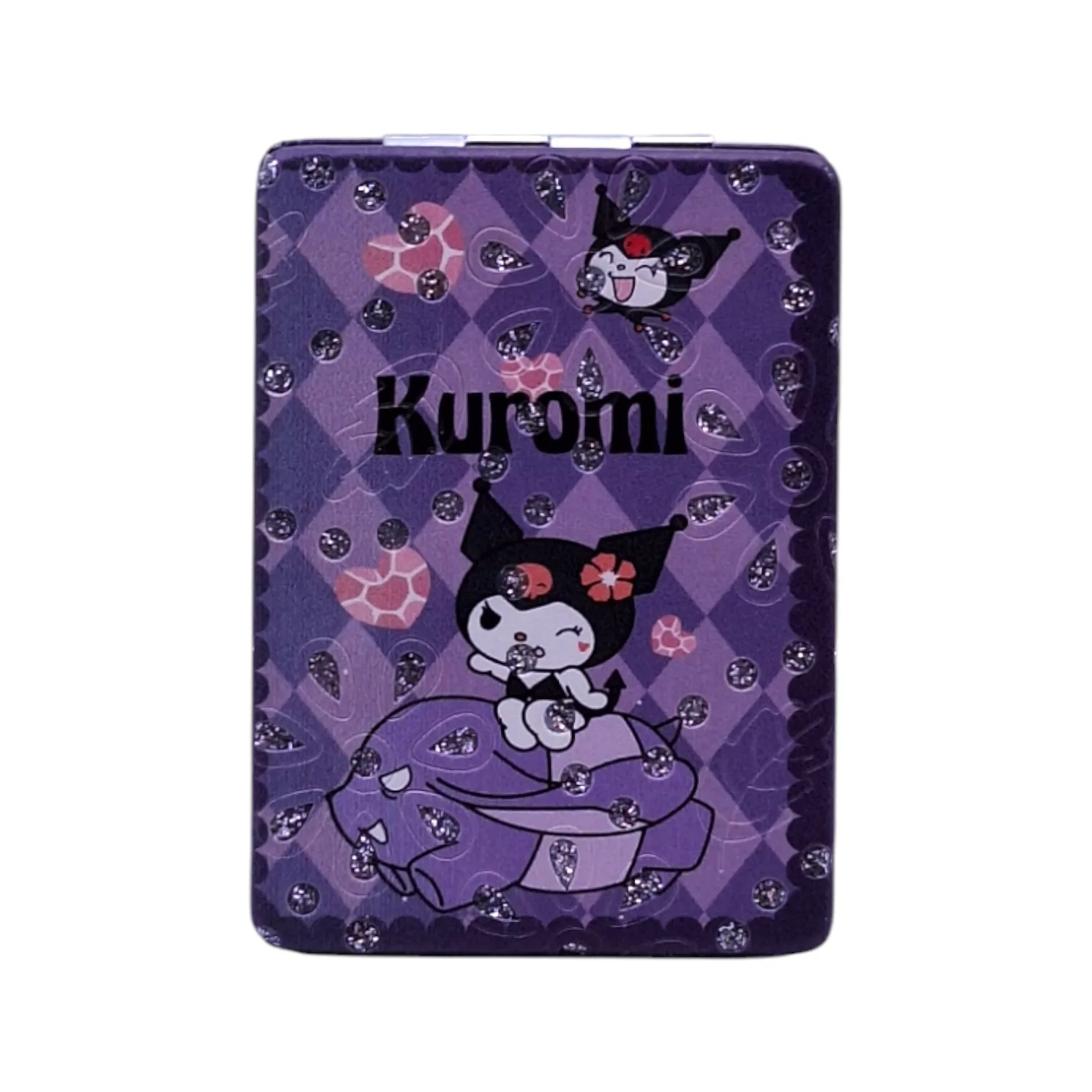 آینه آرایشی تاشو جیبی مدل دوطرفه طرح کرومی کد 1004