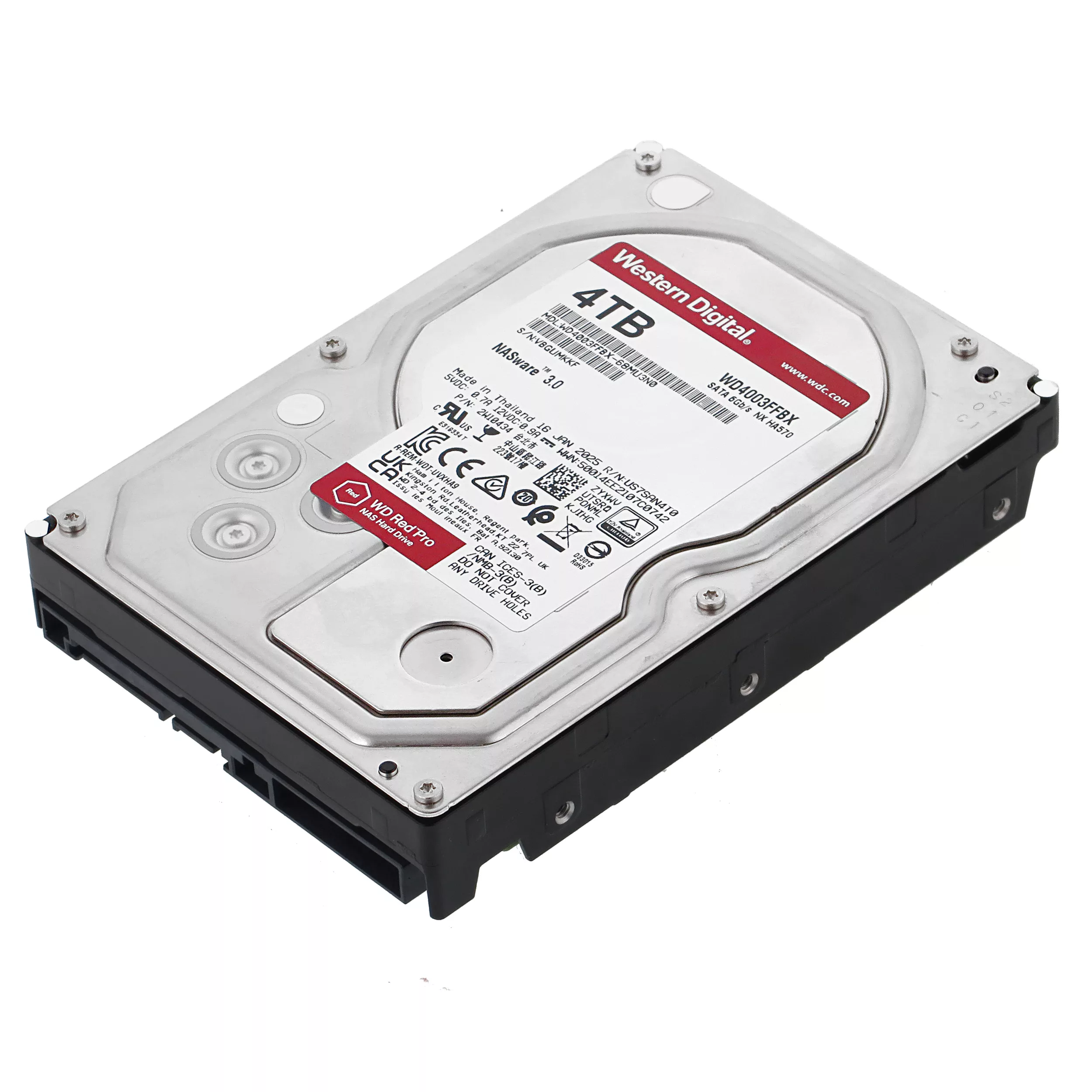 هارد دیسک اینترنال وسترن دیجیتال با رابط SATA 3.0 مدل WD4003FFBX ظرفیت 4 ترابایت