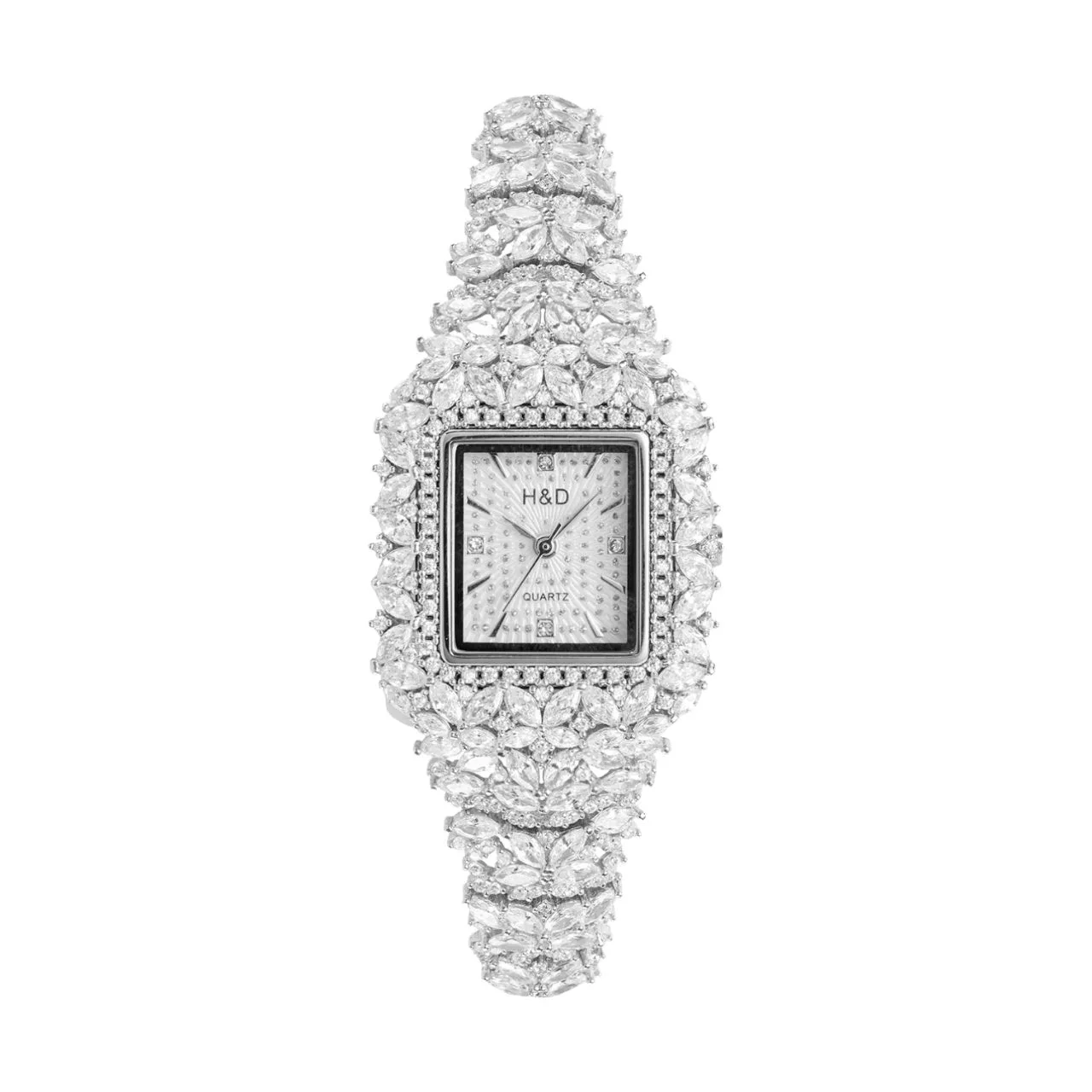 ساعت مچی عقربه ای نقره زنانه مدل ساچ مربع 0109