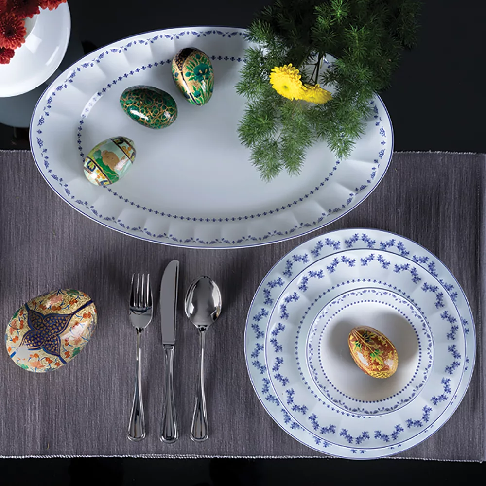 سرویس غذاخوری 103 پارچه 12 نفر چینی زرین ایران مدل فرانسیس سری نئوکلاسیک درجه عالی