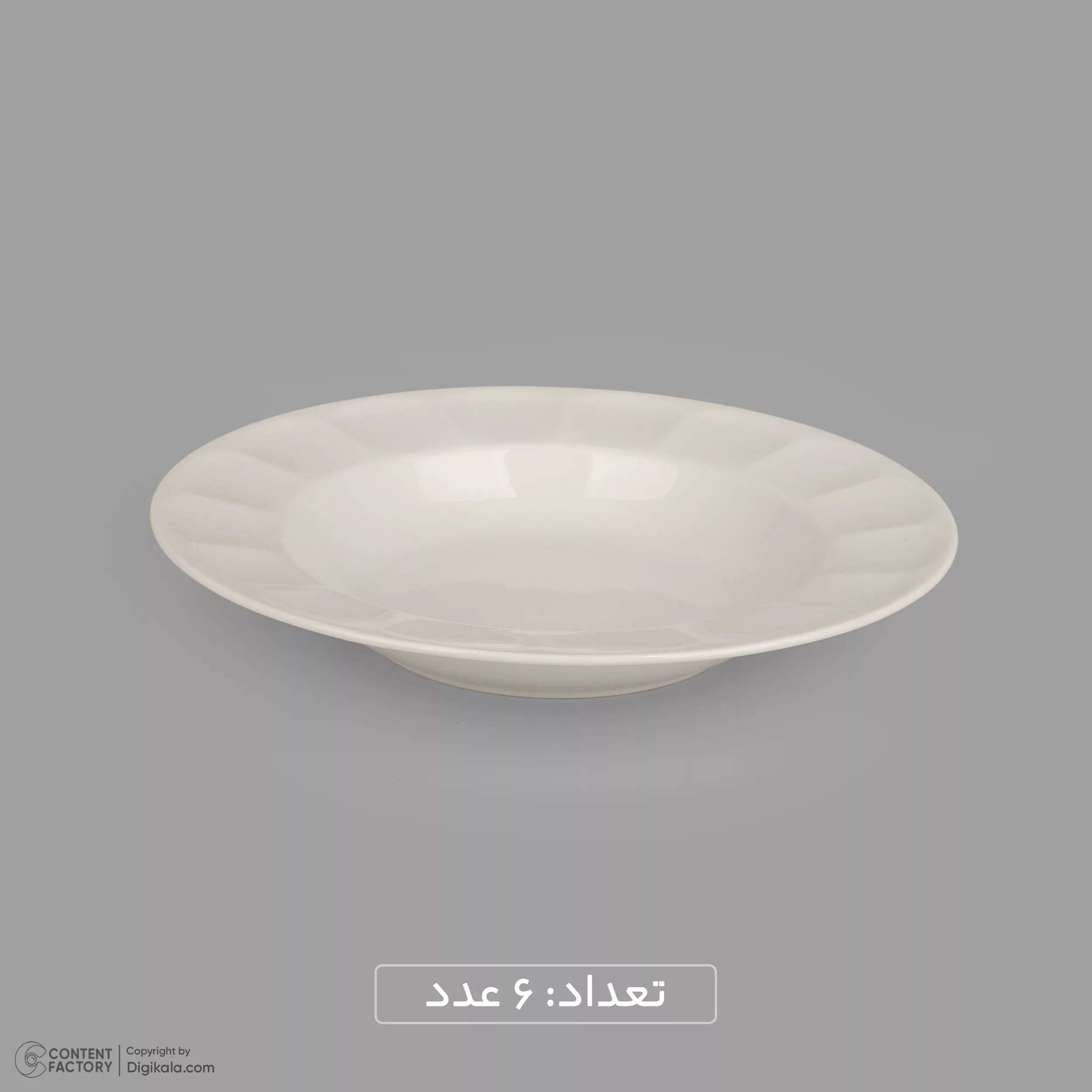 سرویس غذاخوری 29 پارچه 6 نفر چینی زرین ایران مدل نئوکلاسیک سفید درجه 3