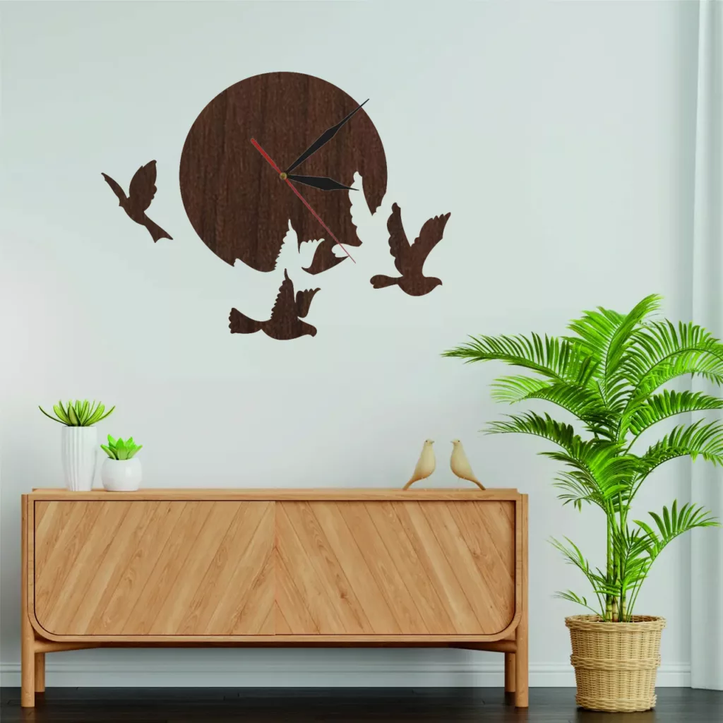 ساعت دیواری مدل پرنده کد C65