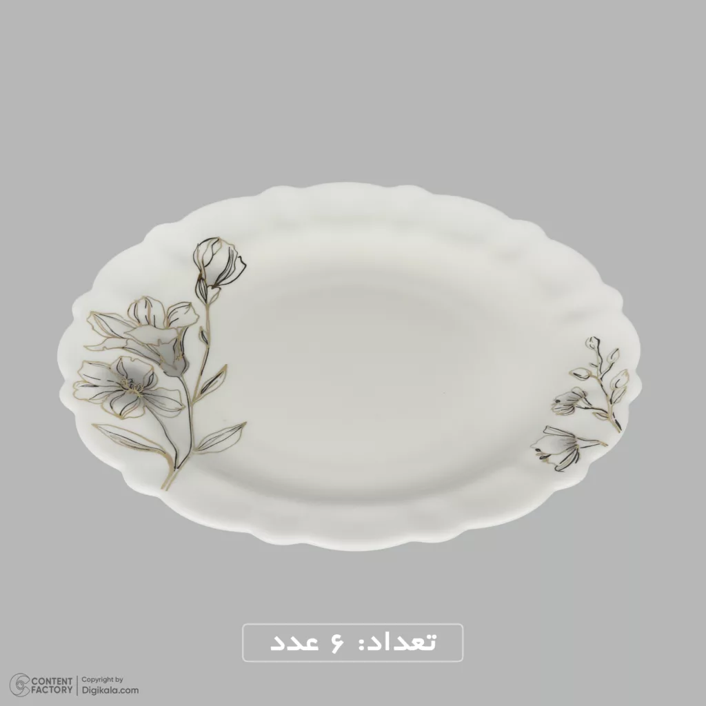 سرویس غذاخوری 25 پارچه 6 نفر مدل خط طلا