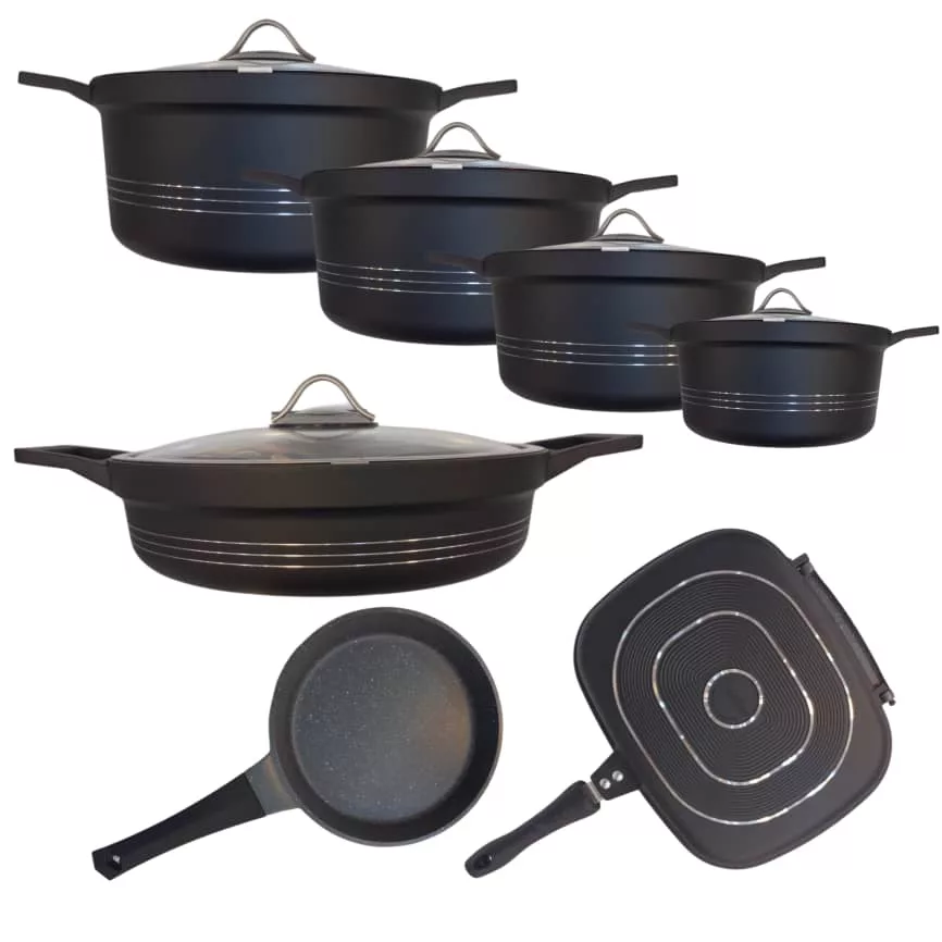 سرویس قابلمه و تابه گرانیتی 16 پارچه کی مولر مدل کلاسیک