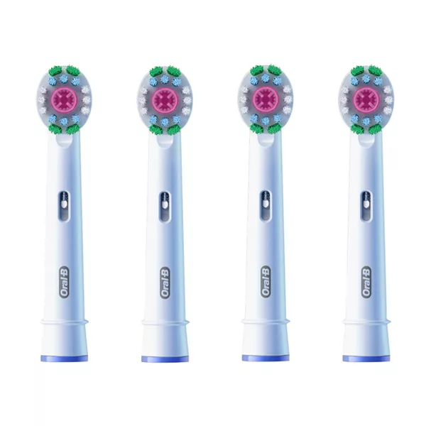 سری یدک مسواک برقی اورال-بی مدل PRO 3D White بسته 4 عددی