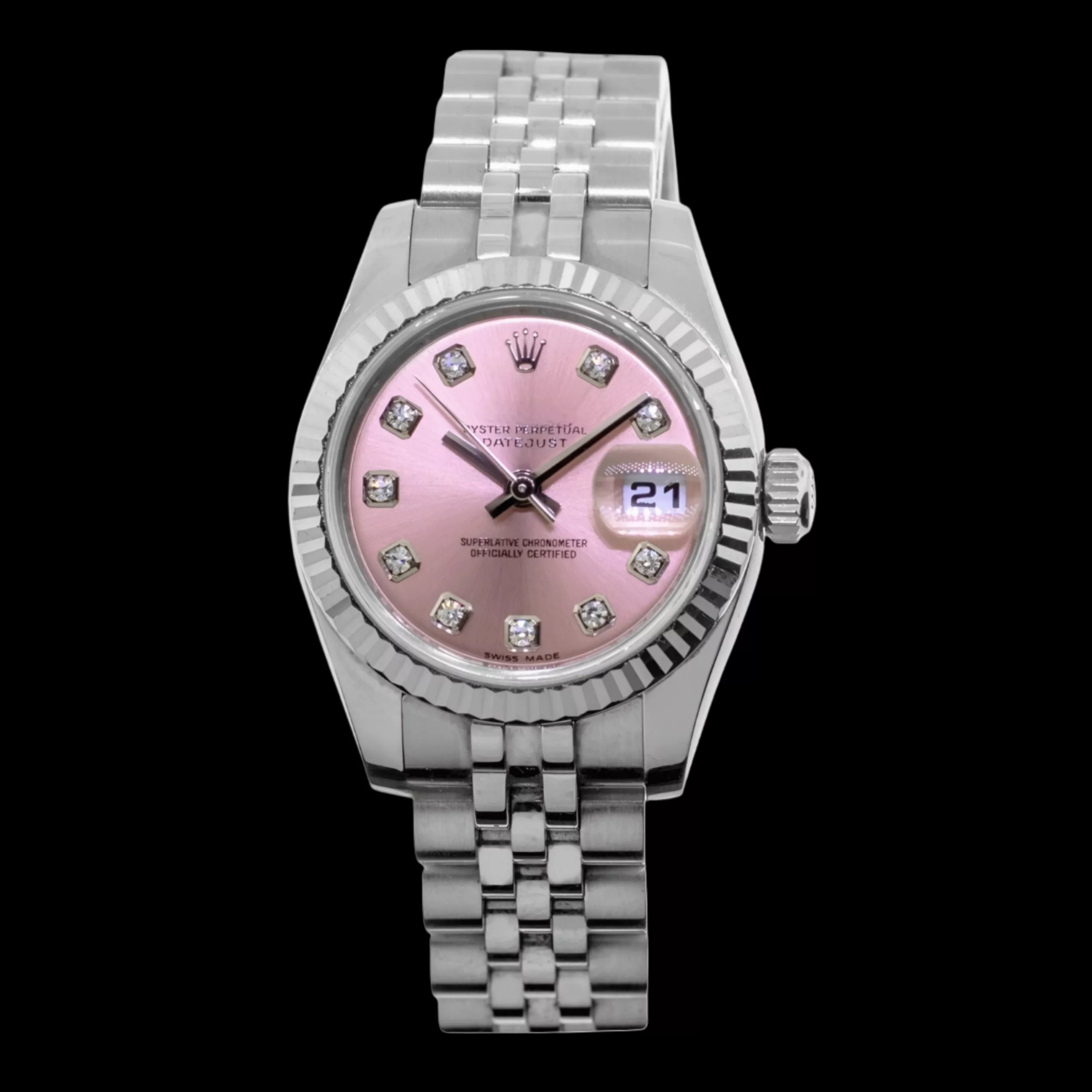 ساعت مچی عقربه‌ای کوارتز زنانه مدل دیت جاست بند فلزی تقویم دار کد ۱