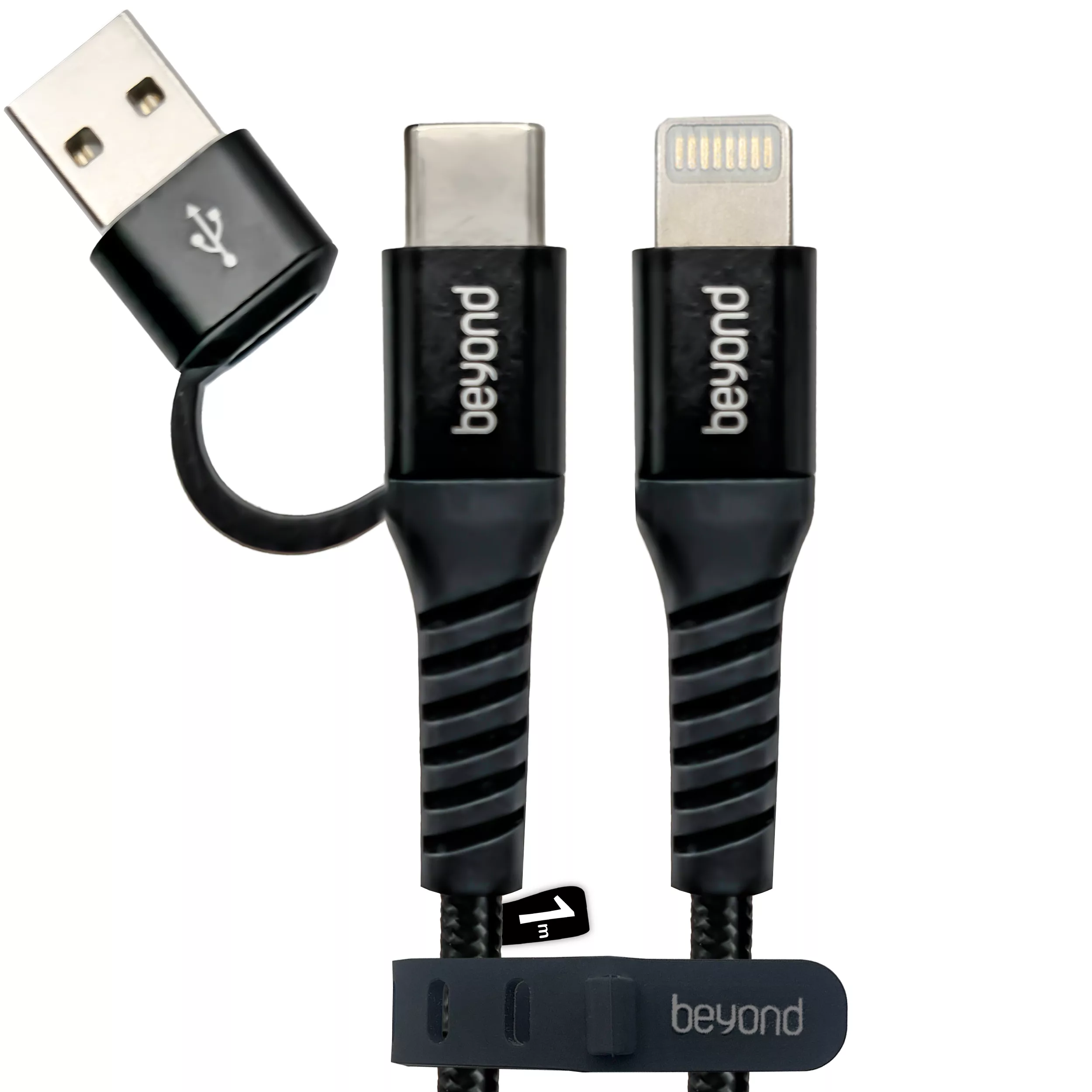 کابل تبدیل USB-C / USB به لایتنینگ بیاند مدل BCUL-551KF CHARGE DATA طول 1 متر