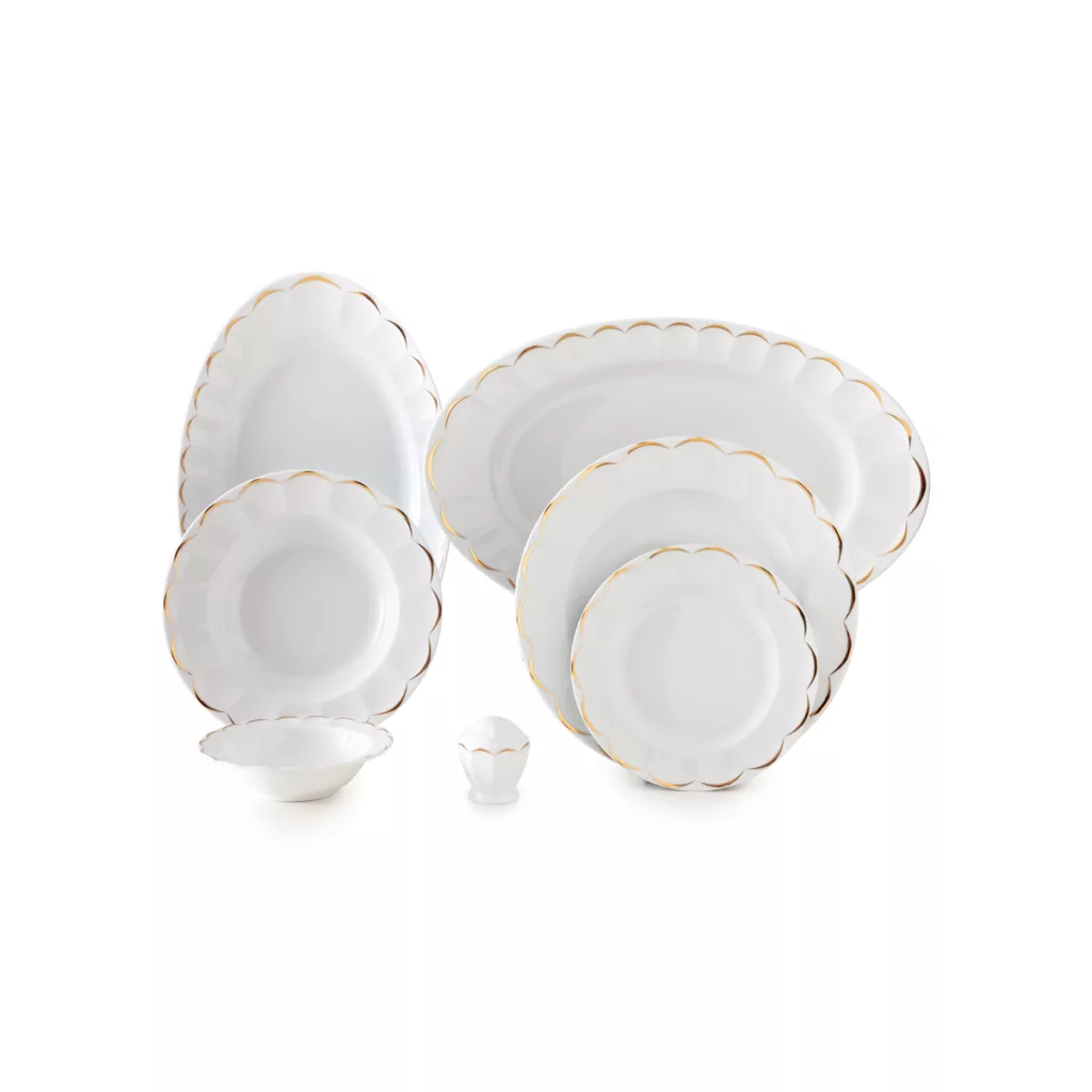 سرویس غذاخوری 29 پارچه چینی زرین ایران سری نئو کلاسیک مدل نارسیس درجه عالی