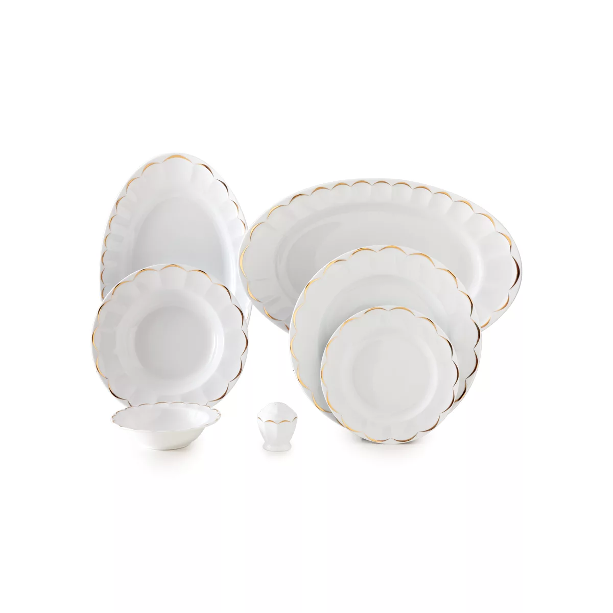 سرویس غذاخوری 29 پارچه چینی زرین ایران سری نئو کلاسیک مدل نارسیس درجه عالی