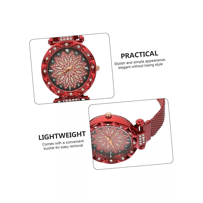 ساعت مچی عقربه ای زنانه مدل چرخشی کد gher1