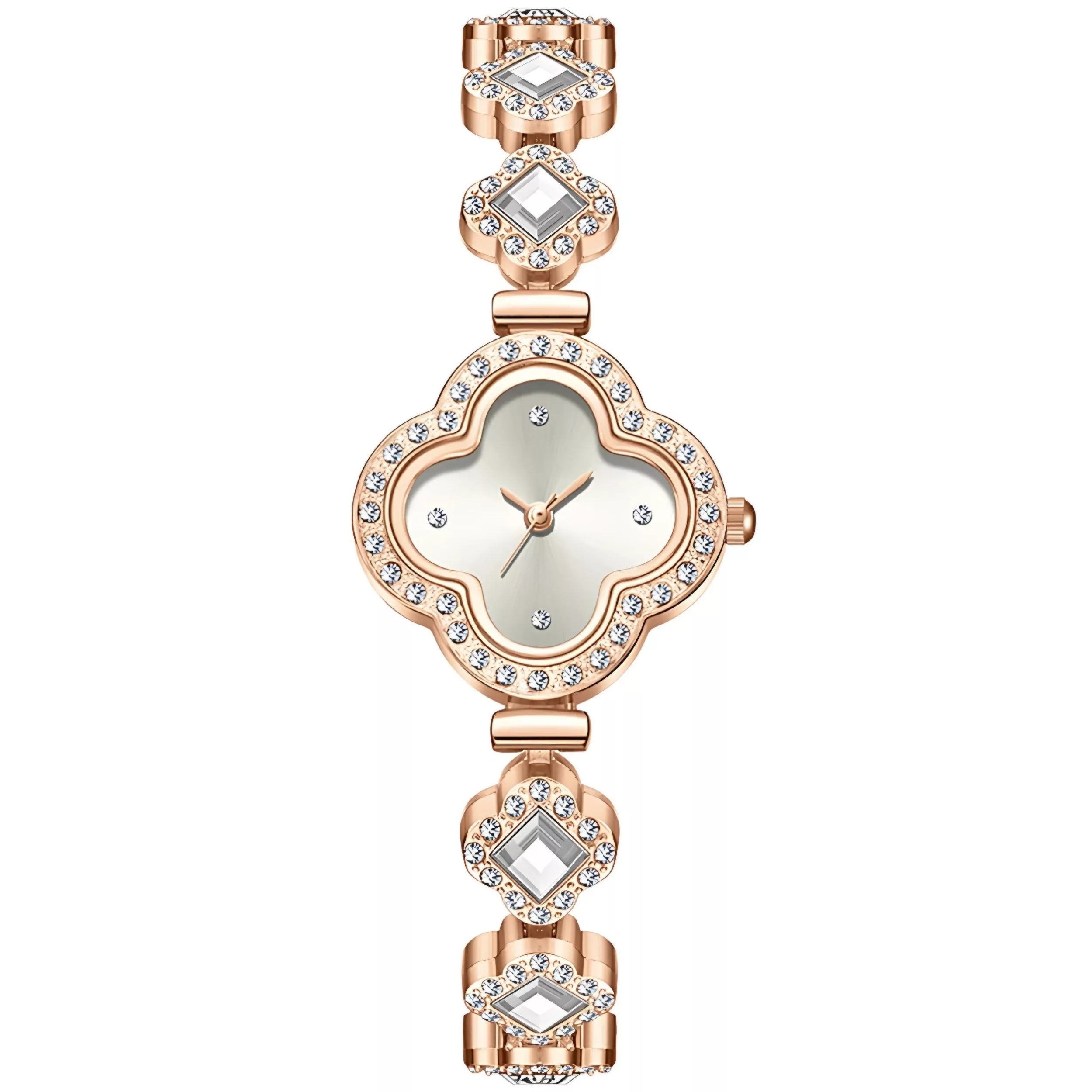 ساعت مچی عقربه ای زنانه مدل دستبندی نگین دار