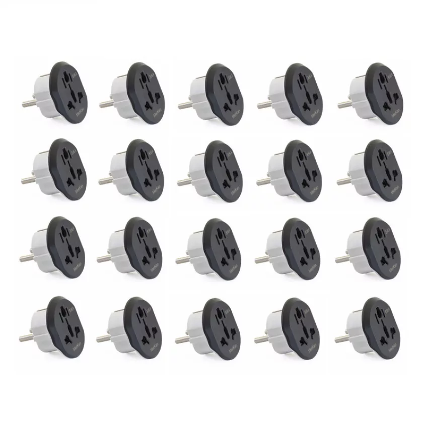 دوشاخه تبدیل سه به دو مارکن مدل ارتدار 20 آمپر بسته 20 عددی