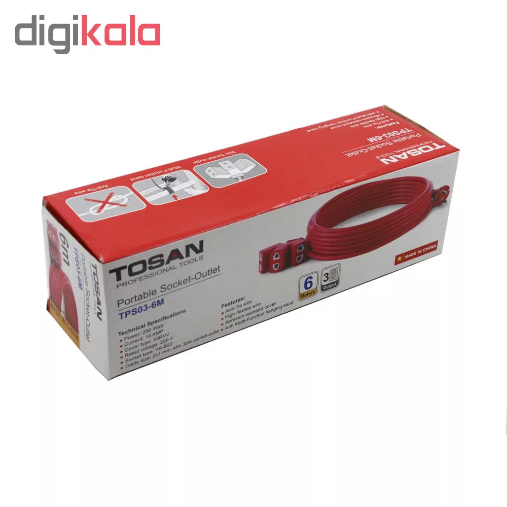 چند راهی برق توسن مدل TPS03-6M