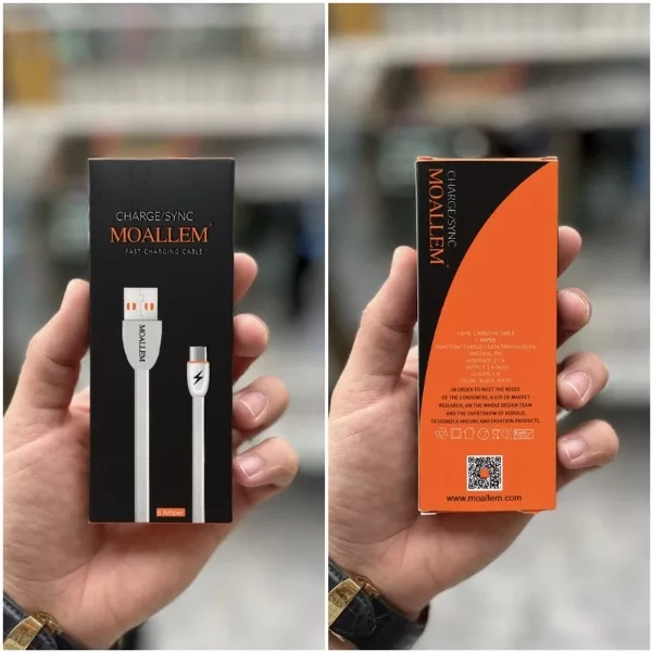 کابل تبدیل USB به لایتنینگ معلم مدل iphone-X طول 1 متر