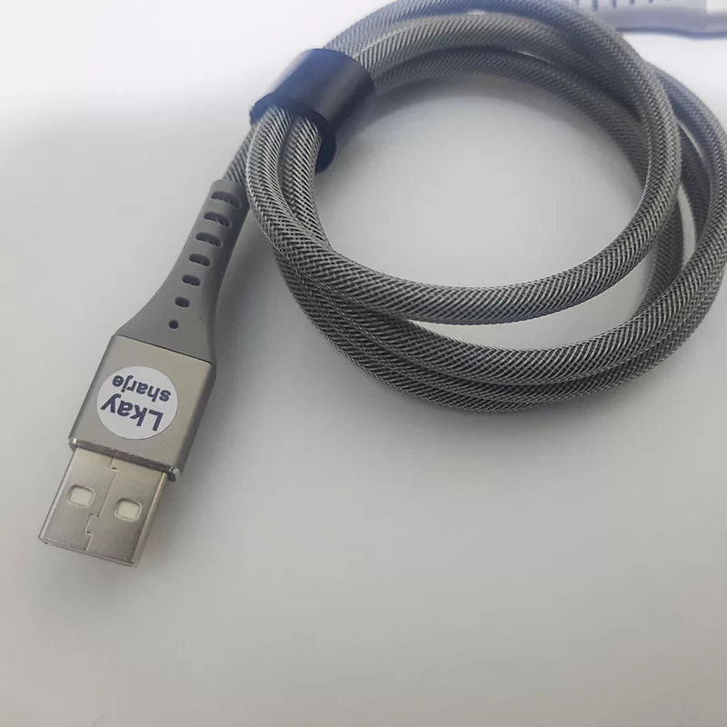 کابل تبدیل USB به USB-C الکای شارژ مدل فلزی فستینگ طول 1 متر