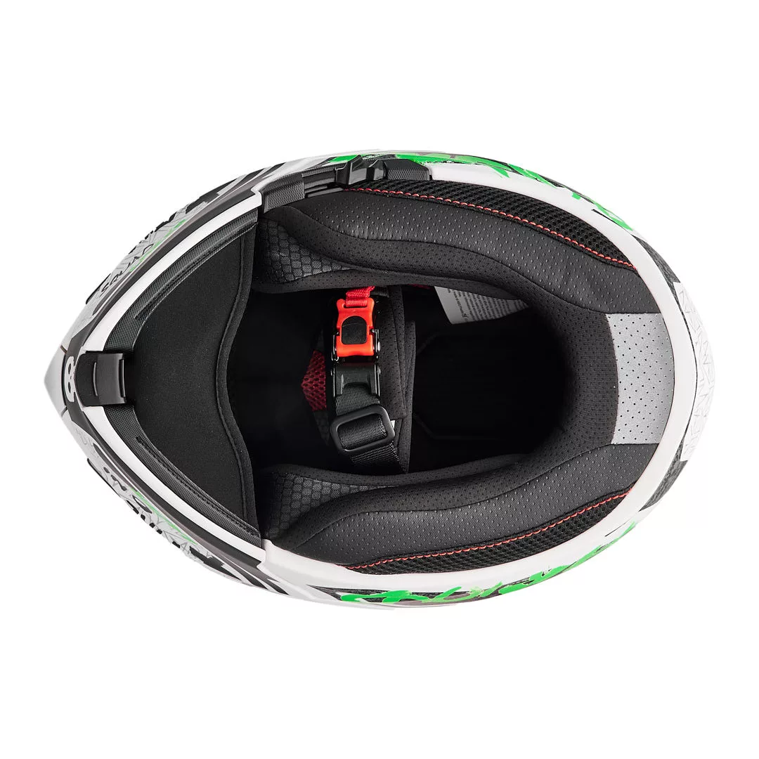 کلاه کاسکت فک متحرک فلش مدل 935sv neon-yellowgreen-white