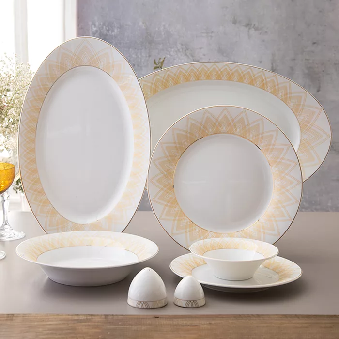 سرویس غذاخوری 35 پارچه چینی زرین ایران سری شهرزاد مدل میراندا درجه عالی